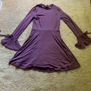 Size S/P Long-Sleeved Mauve Purple Dress